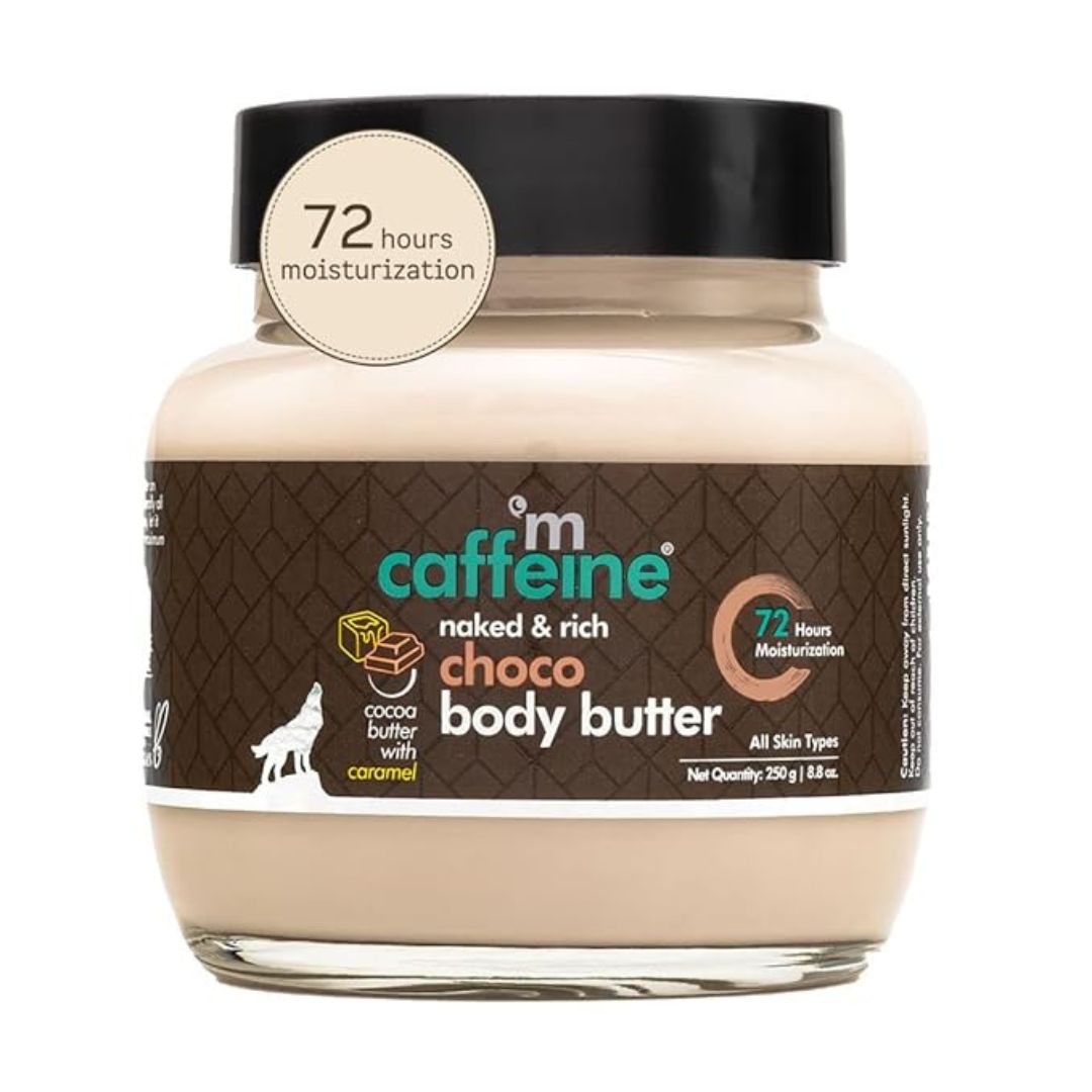 mCaffeine Body Butter For Dry Skin For Both Women And Men (250Gm) | Shea Butter Moisturizer With Cocoa Butter & Caffeine | For Oily And Dry Skin | For All Skin Types