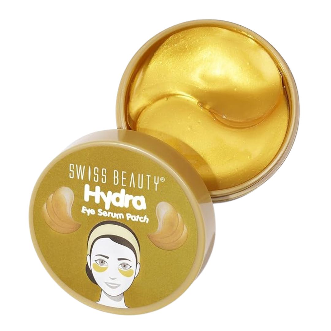 Swiss Beauty Hydra Anti Wrinkle Eye Serum Patch| Treats Dark Circles, Fine Lines And Wrinkles | Enriched With Collagen And Aloe Vera Extract | Shade -Gold, 60 Pcs
