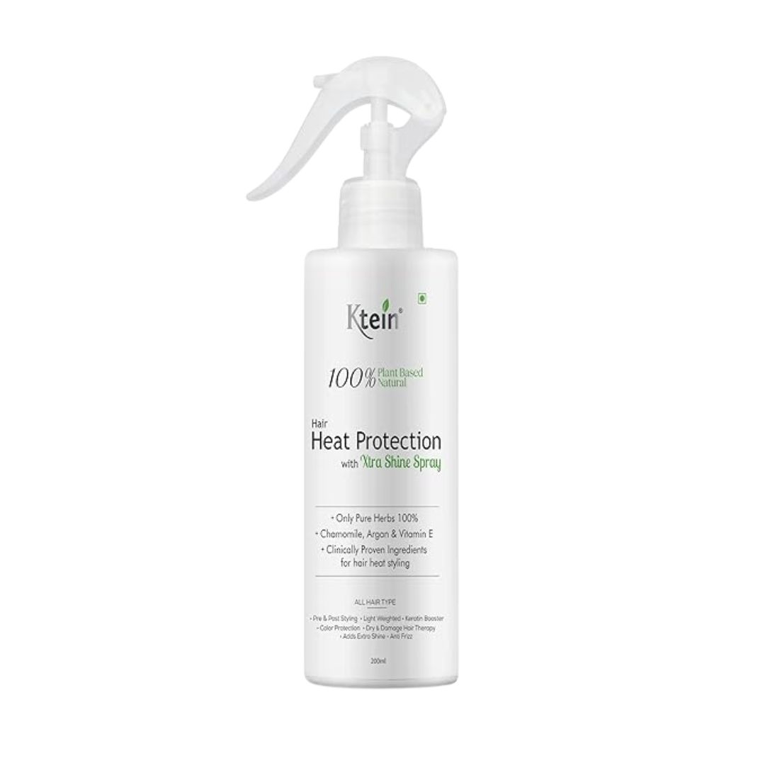 ktein 100% Plant Based Natural Hair Heat Protection with Xtra Shine Spray Hair Spray (200 ml)