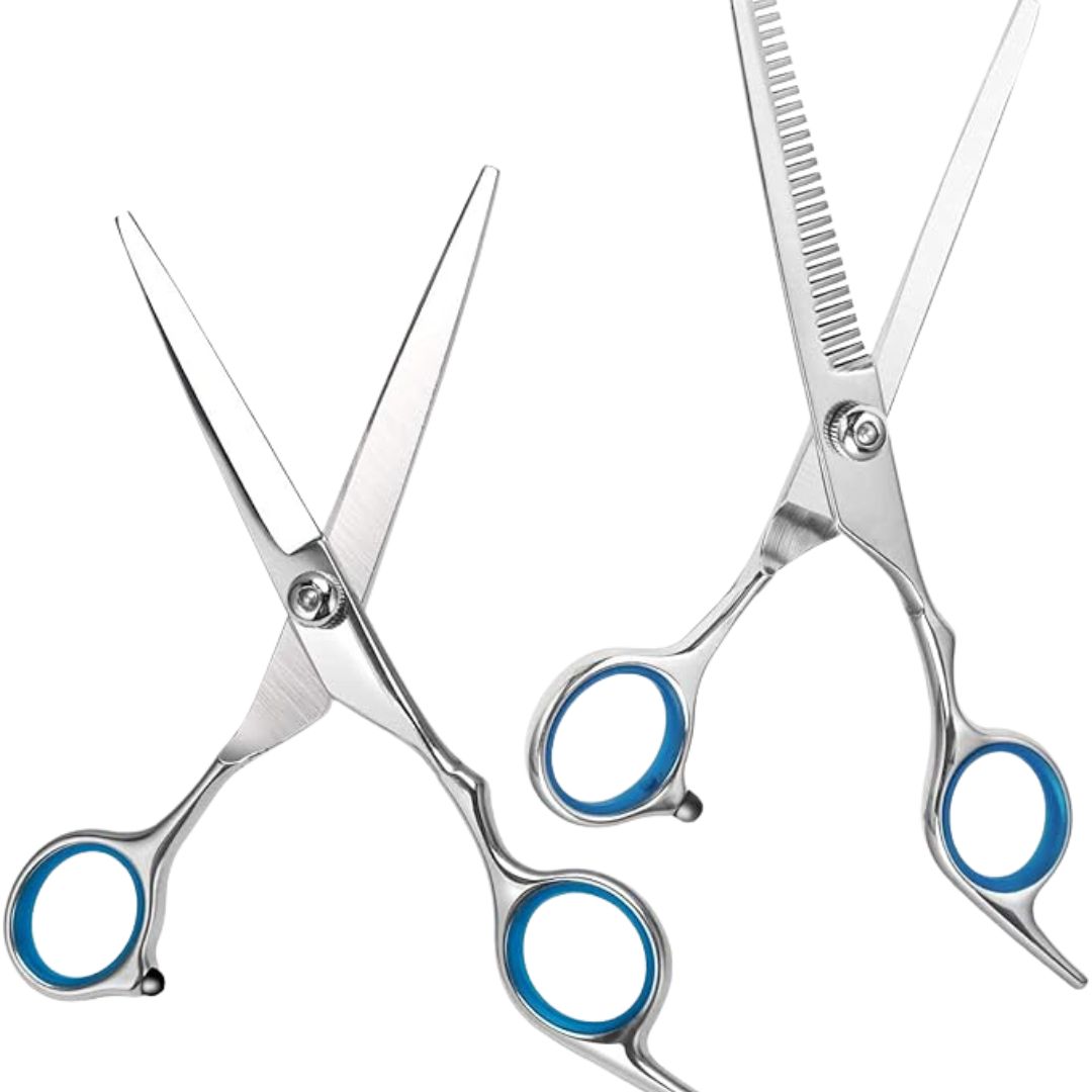 MAYCREATE® Hair cutting scissor Professional Stainless Steel Hair Cutting Thinning Scissors Hairdressing Styling Set For Barber or Beauty Saloon Home