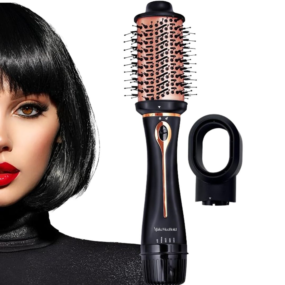 Urban yog MakeMeeBold 3-in-1 Hot Air Brush| 1.5-inch Barrel | Hair Dryer Hair Straightener Volumizer Blow Dryer Styling Tool,1200 Watt, Multicolour