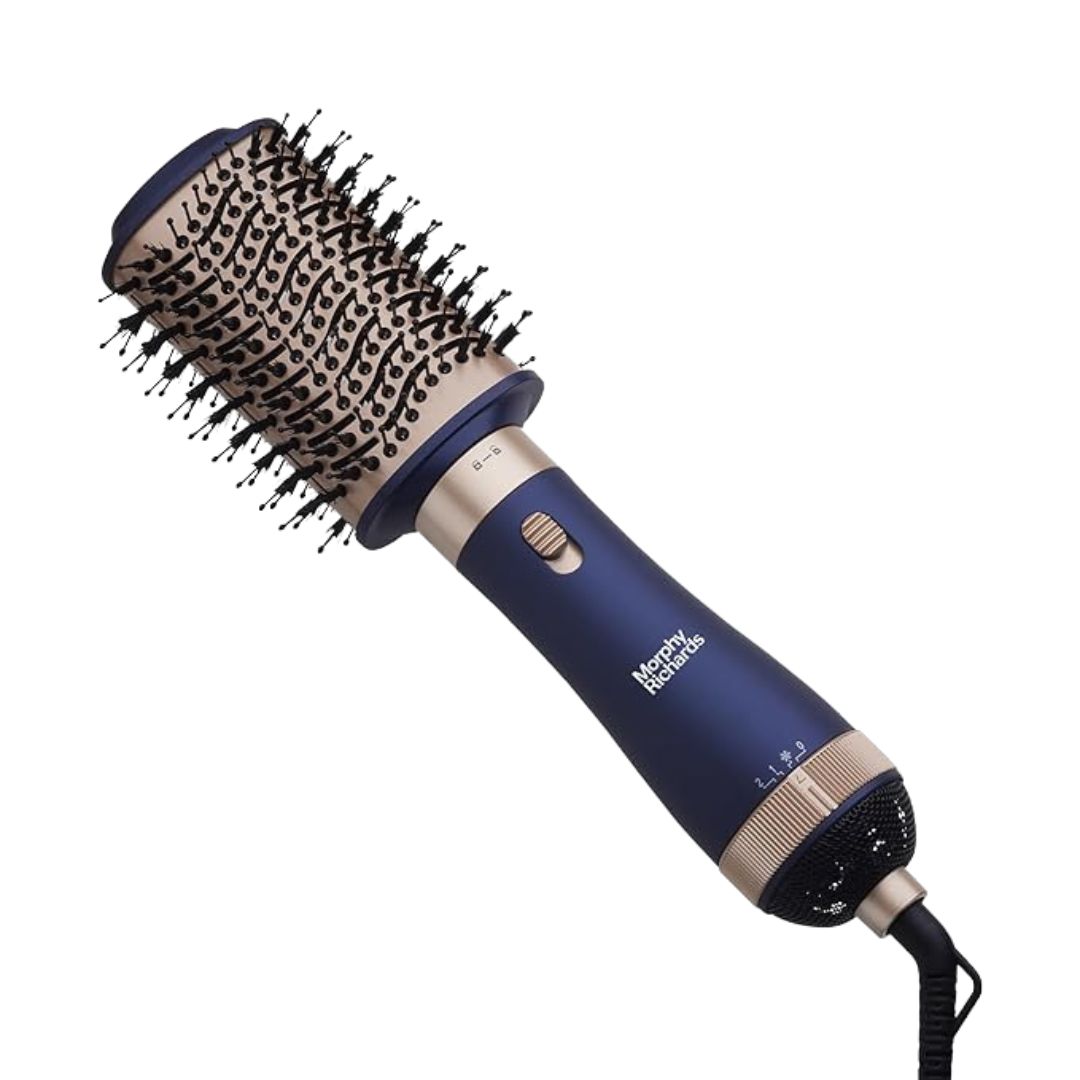 Morphy Richards Stylist Care Hot Hair Brush | 360 Degree Air Flow Vents |2 Heat/Speed Settings with Cool Mode | 3 in 1 Hair Dryer, Hair Straightener & Volumize your Hair | Hot Air Hair Brush for Women