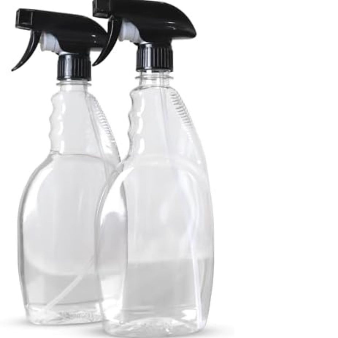 Generic Empty Water Spray Bottles (2-Pack) - Versatile Water Liquid Sprayer Set for Face, Hair, Garden, Sanitizer, Perfume, and More Transparent - 650ml Pack of 2