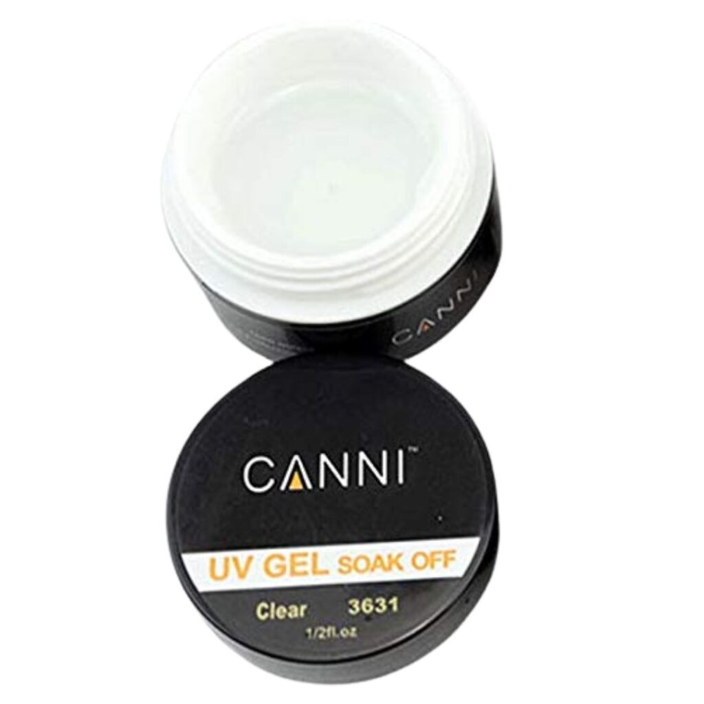CANNI nail sculpture Clear White Pink Color Hard uv Gel UV Builder Gel Soak Off 15ml (Clear_15ml)