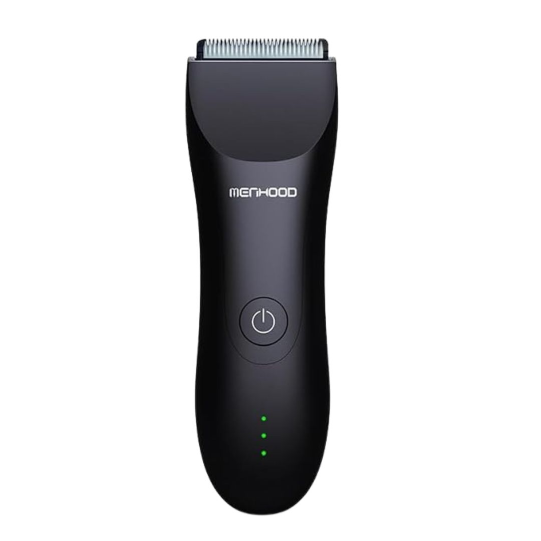 MENHOOD Men's WaterProof Cordless Grooming Trimmer for Men, Suitable for Beard, Body Private Part Shaving, Head and Pubic Hair, 150min Run Time (Black)