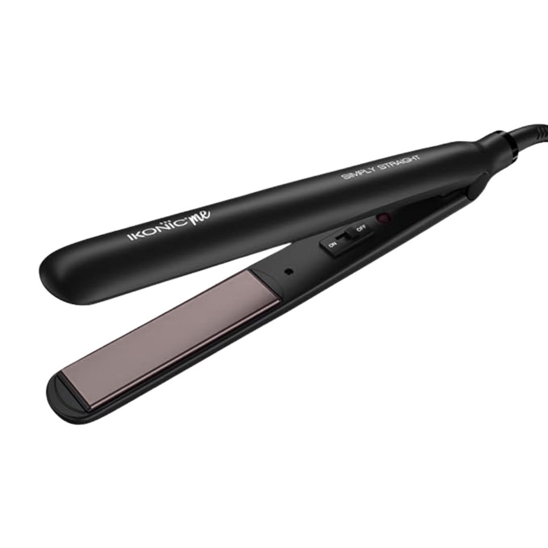 Ikonic Simply Straight Hair Straightener for Women Super Slim Rose Gold 1 inch Plates Compact Design Quick Heat Up Process Auto Controlled Heat Setting Suitable for all Hair Type, Black Visit the IKONIC Store