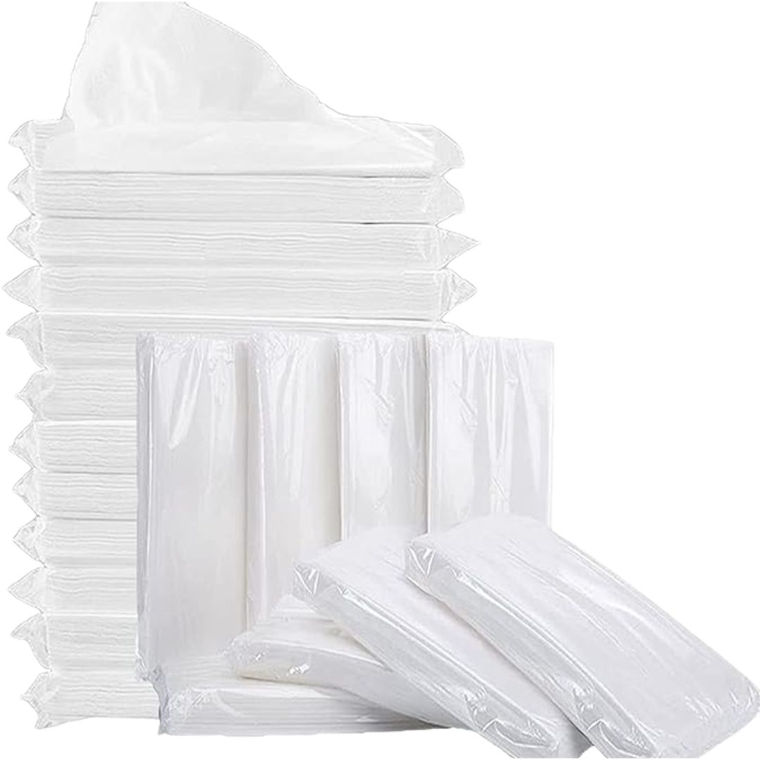 200Pcs Disposable Face Towel, Soft Dry Wipe, Lint Free, Dry Wet Use for Sensitive Skin, Cotton Facial Tissue, Makeup Removing, Surface Cleaning 8*8 Inches