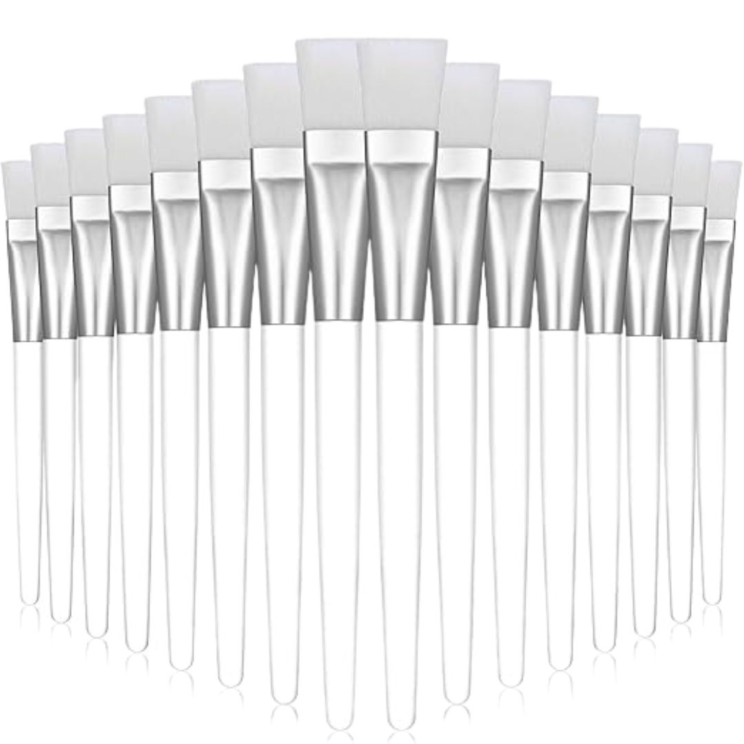 BELICIA 6Pcs Facial Brushes, Soft Fan Mask Brushes, Synthetic Bristles, Multi-Color, For Face Mask, Facial Brush Set