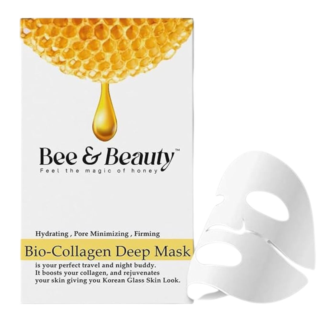 Bee & Beauty Collagen Overnight Mask 1 PC | korean Mask For Glass Skin | Hydrating Mask With Honey